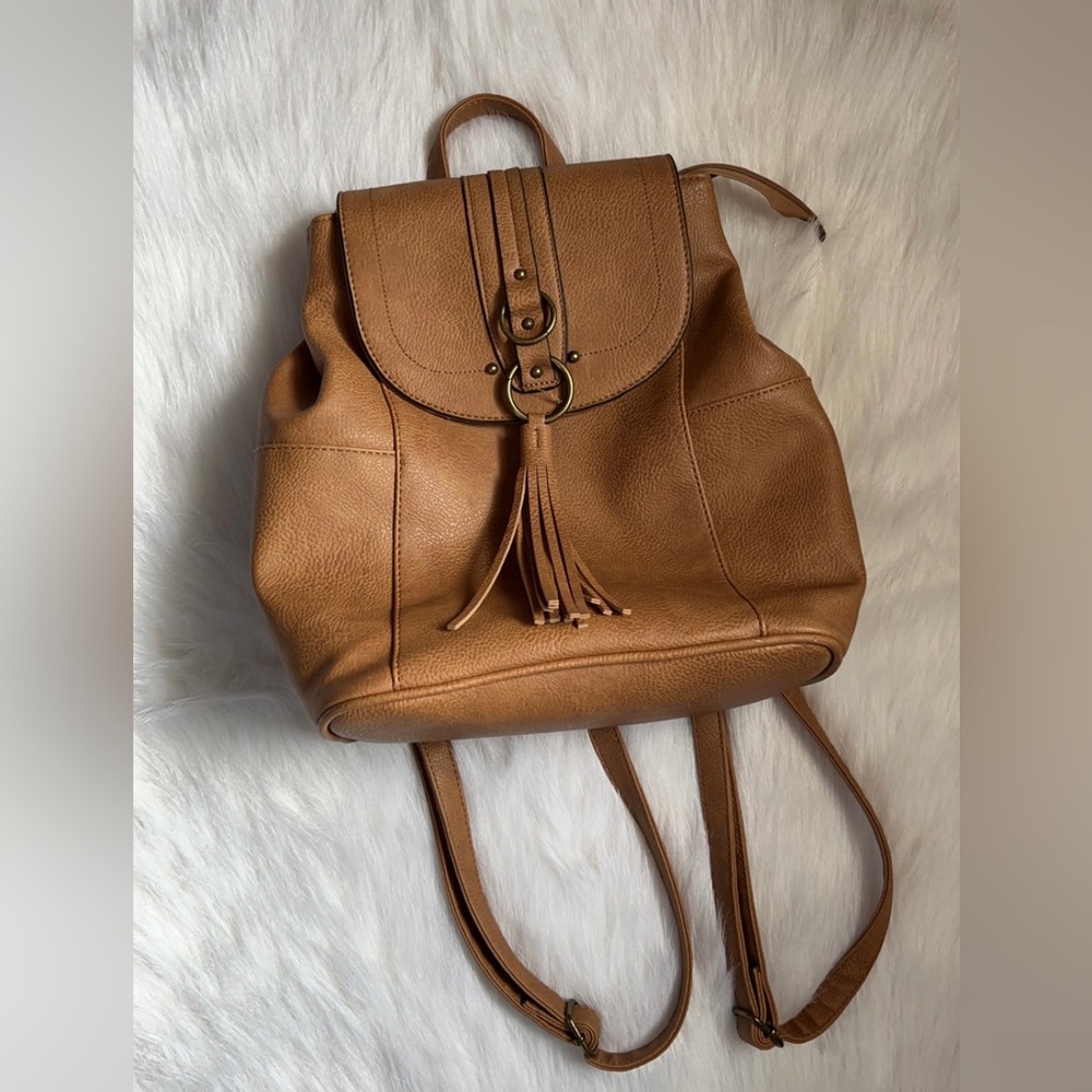 Tassel backpack purse